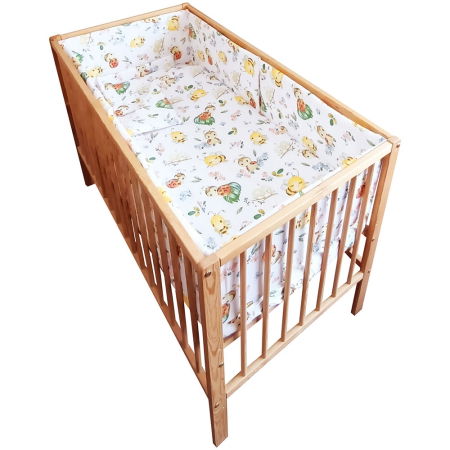 Camera Copilului - Lenjerie patut Hubners Buburuza 5 piese alb