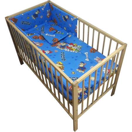 Sisteme De Siguranță Copii - Lenjerie patut Hubners Catelusii salvatori 4 piese albastru