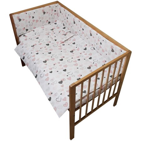 Camera Copilului - Lenjerie patut Hubners Hearts 4 piese multicolor