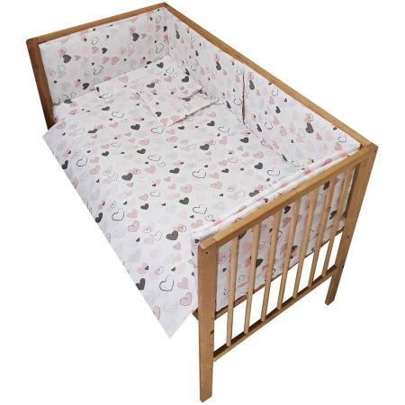 Camera Copilului - Lenjerie patut Hubners Hearts 5 piese multicolor