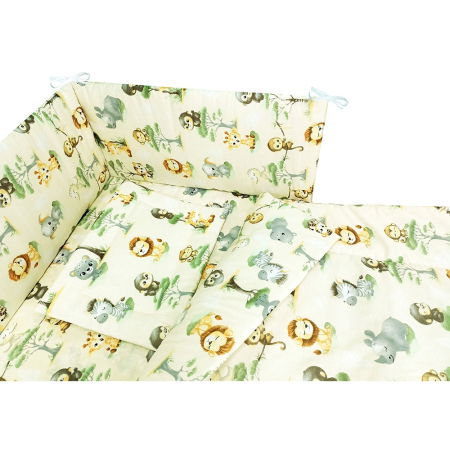 Lenjerie patut Hubners Maimutica 4 piese crem [1]