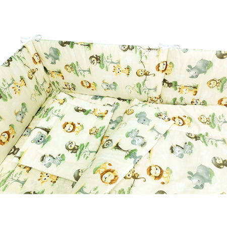 Produse - Lenjerie patut Hubners Maimutica 5 piese crem