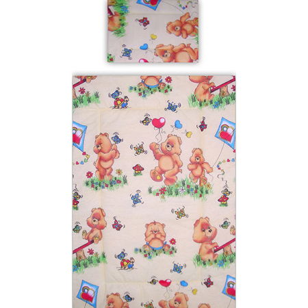 Lenjerie patut Hubners Ursuletul Jucaus 4 piese crem [1]