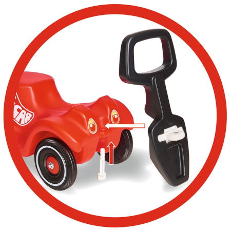 Jocuri și Jucării - Maner si spatar pentru masinuta de impins Big Bobby Car Walker 2 in 1