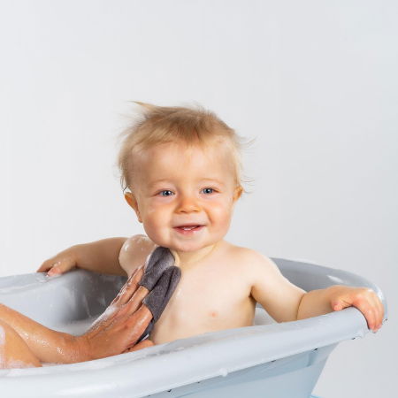 Manusa de baie pentru bebelusi, material textil, forma magarus, fara BPA, 0+ luni, Reer BabyCare Wash Pad 81091 [1]