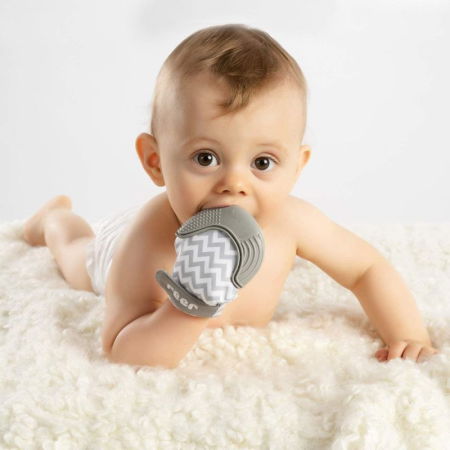 Manusa de dentitie bebelusi pentru masaj gingival si calmare, 3+ luni, Reer 79231 [1]