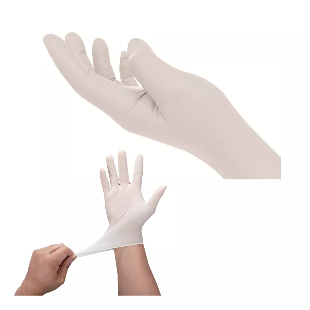 Mănuși protecție - Manusi din latex, uz general, set 100 buc, Albe