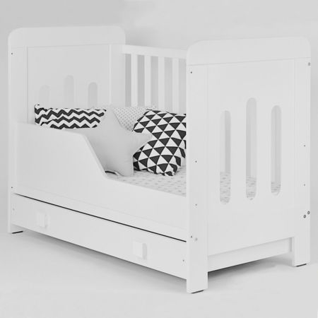 Margine de siguranta pentru patut din lemn Hubners 120x28 cm alb [1]