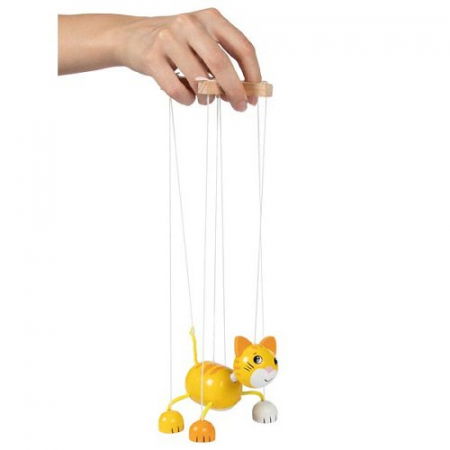 Marioneta pisica, de lemn, 11.5 cm [1]