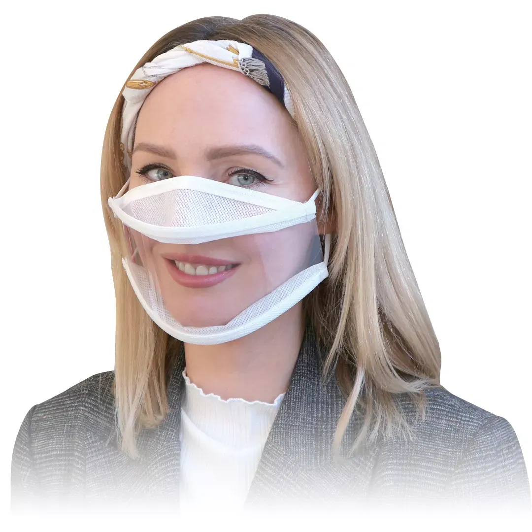 Mască de protectie transparentă, cu gura vizibilă, 1 buc, FM-111 [3]