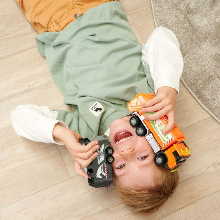 Masina de gunoi Majorette Volvo Garbge Collector cu tomberon [9]