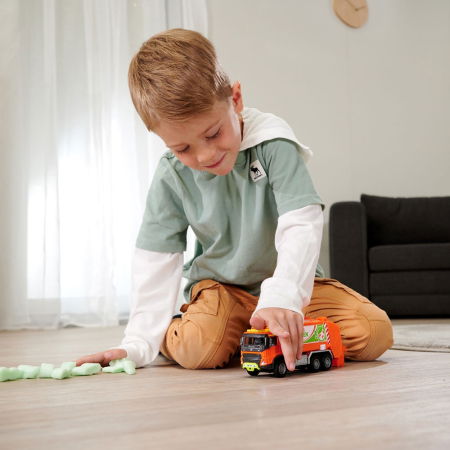 Masina de gunoi Majorette Volvo Garbge Collector cu tomberon [5]