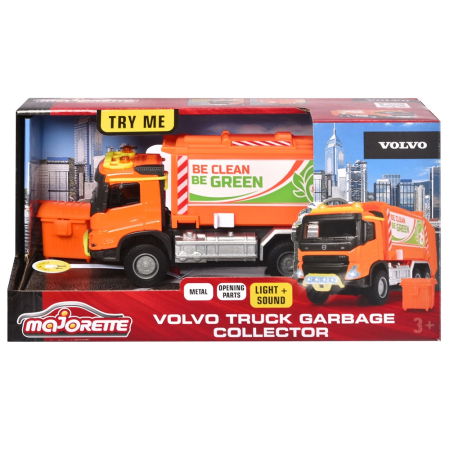 Masina de gunoi Majorette Volvo Garbge Collector cu tomberon [10]