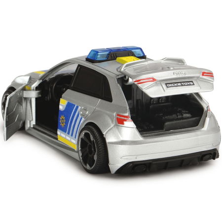 Masina de politie Dickie Toys Audi RS3 1:32 15 cm cu lumini, sunete si accesorii [4]