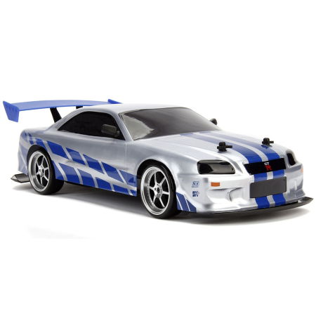 Masina Jada Toys Fast and Furious Nissan Skyline GTR Drift cu anvelope si telecomanda [5]