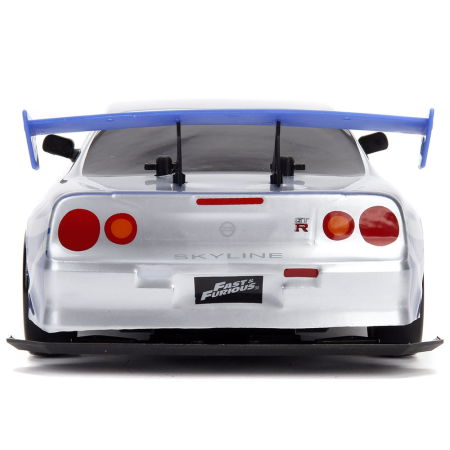 Masina Jada Toys Fast and Furious Nissan Skyline GTR Drift cu anvelope si telecomanda [3]