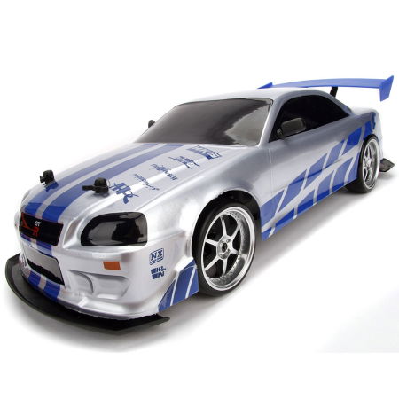 Masina Jada Toys Fast and Furious Nissan Skyline GTR Drift cu anvelope si telecomanda [8]