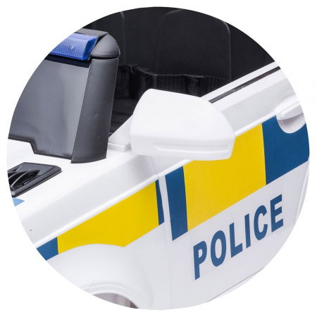 Masina de politie electrica, copii 3 ani+, alba, Chipolino Police SUV [5]