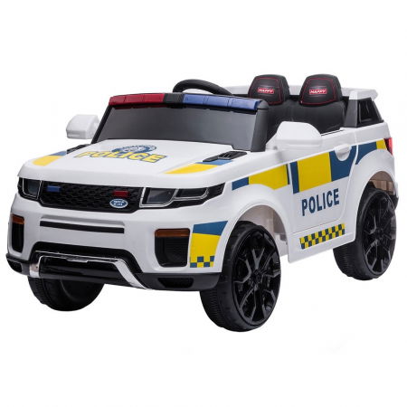 Jocuri și Jucării - Masina de politie electrica, copii 3 ani+, alba, Chipolino Police SUV