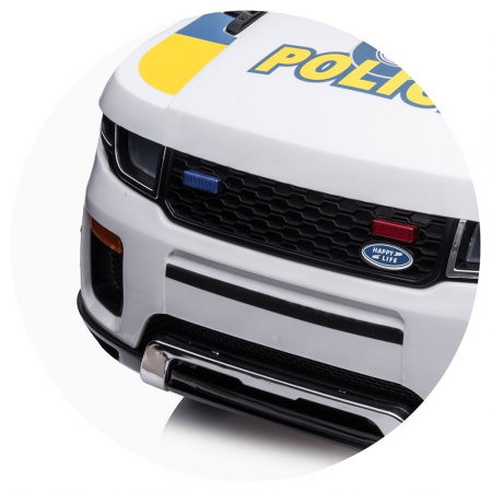 Masina de politie electrica, copii 3 ani+, alba, Chipolino Police SUV [4]