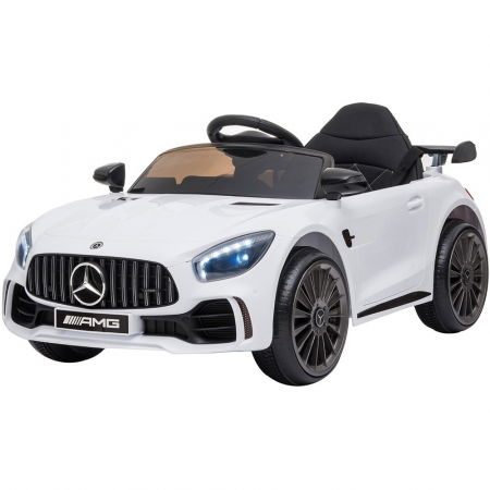 Jocuri și Jucării - Masinuta electrica copii 3 ani+, alba, Mercedes Benz AMG