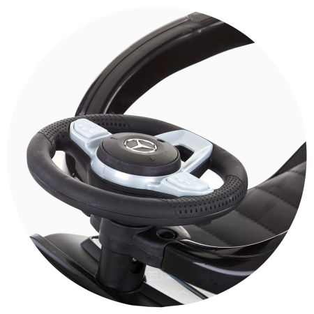 Masinuta de impins Chipolino Mercedes G350 white cu maner si copertina [4]