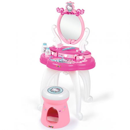 Masute de machiaj - Masuta de machiaj fetite 3 ani ,  Hello Kitty Hairdresser 2 in 1