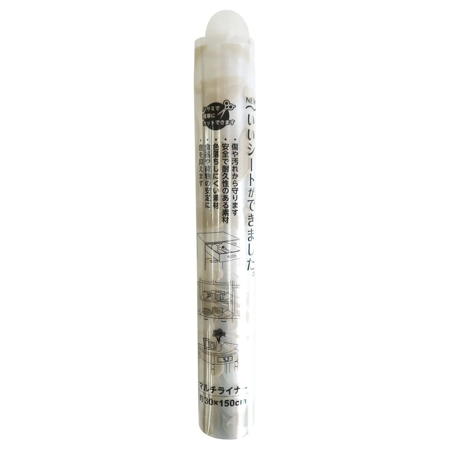 Material antialunecare pentru sertare si etajere, din EVA, motiv floral bej, 1.5m [4]