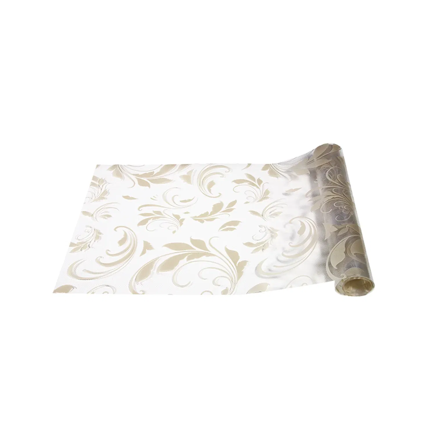 Material antialunecare pentru sertare si etajere, din EVA, motiv floral bej, 1.5m