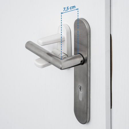 Opritor pentru clanta usii, fara gaurire, alb, REER 70110 [1]