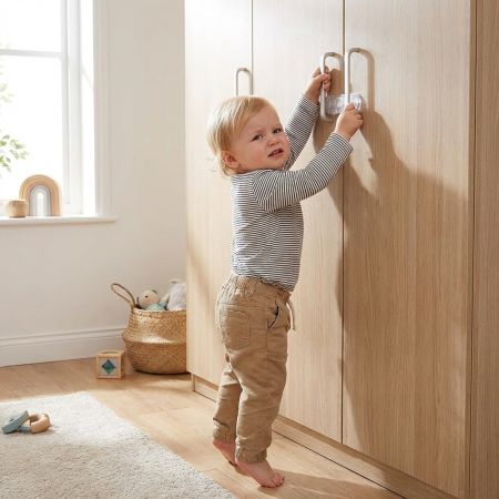 Opritor usa dulap, din plastic, transparent, 2 buc [2]