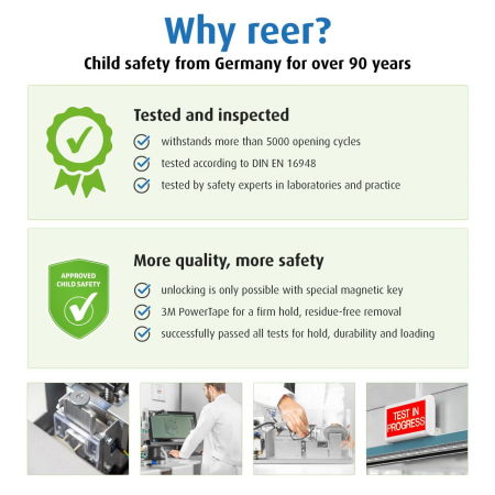 Pachet economic 4 incuietori magnetice pentru sertare si usi de dulapuri REER 51020 [6]