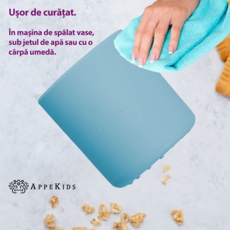Pahar din silicon, AppeKids - Albastru [4]