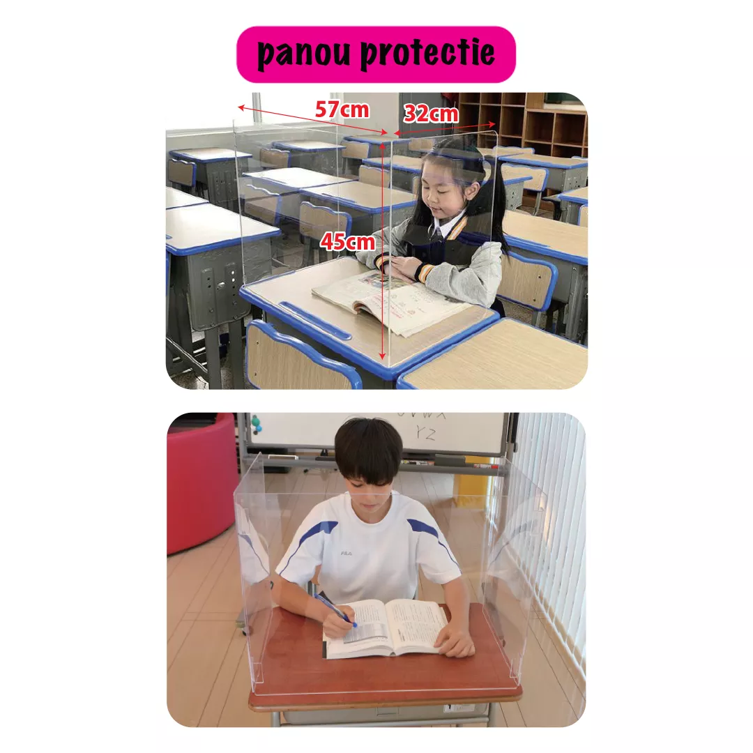 Panou acrilic de protectie in forma de U, 45x57x32x3 [1]