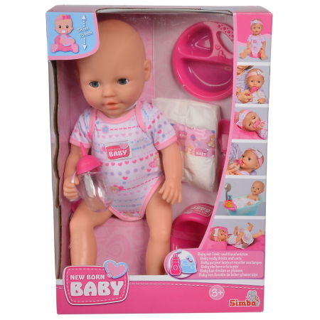 Papusa Simba New Born Baby 38 cm Bebe cu olita si accesorii [7]