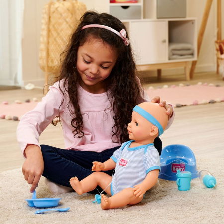 Papusa Simba New Born Baby, Baby Doll 43 cm cu accesorii albastru [1]