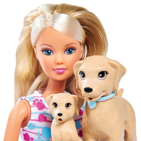 Papusa Simba Steffi Love Puppy Walk 29 cm cu 2 figurine si accesorii [1]