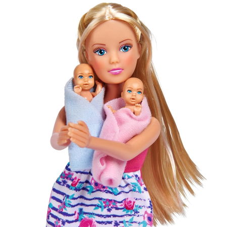 Jocuri și Jucării - Papusa Simba Steffi Love Welcome Twins 29 cm cu accesorii
