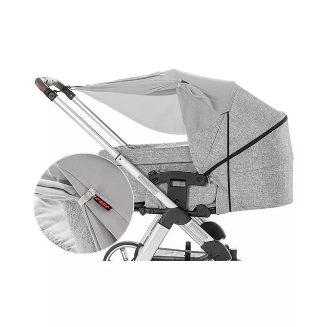 Parasolar carucior bebelusi, protectie solara UPF50+, Gri, Reer [2]
