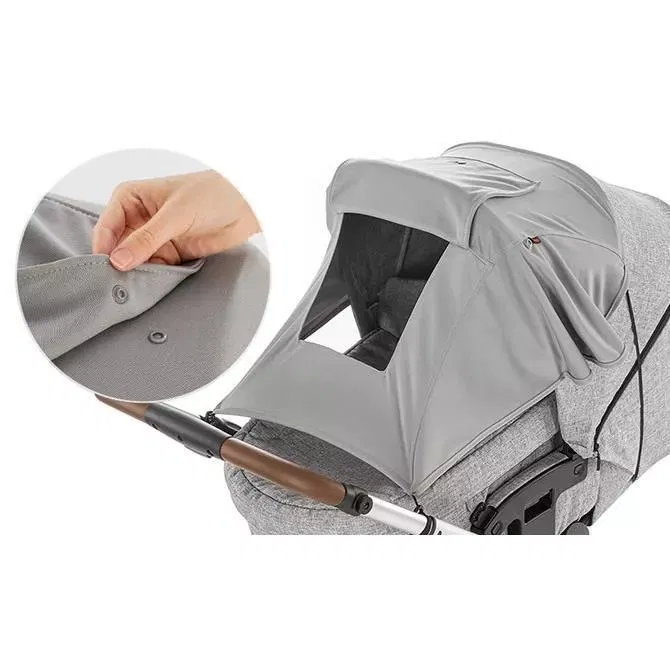 Parasolar carucior bebelusi, protectie solara UPF50+, Gri, Reer [4]