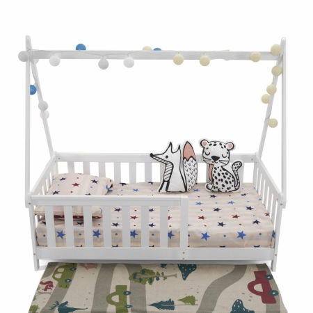 Pat casuta, alb 147.5x75cm, U-Grow [1]