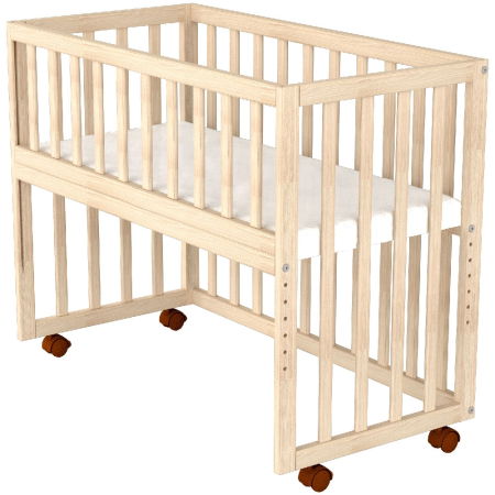 Produse - Patut copii din lemn co-sleeper Hubners Eva 94x46 cm natur