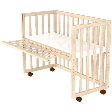 Patut copii din lemn co-sleeper Hubners Eva 94x46 cm natur [6]