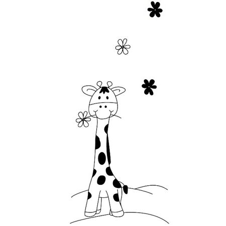 Patut copii din lemn Hubners Calisto Girafa 120x60 cm maro cu sertar [1]