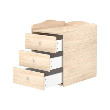 Patut copii transformabil din lemn cu 4 sertare Hubners Eva Kombi 120x60 cm natur [2]
