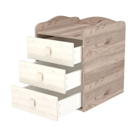 Patut copii transformabil din lemn cu 4 sertare Hubners Sofia Kombi 120x60 cm crem nisip [2]