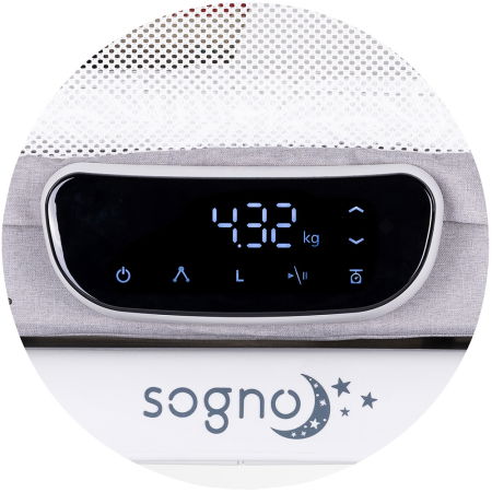 Patut cu leganare si cantar integrat Chipolino Sogno 2 in 1 grey [8]