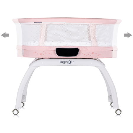 Patut cu leganare si cantar integrat Chipolino Sogno 2 in 1 pink [2]