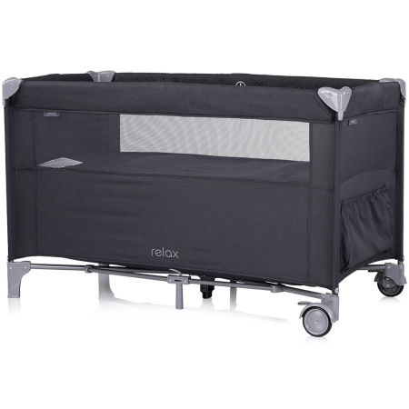 Patut pliabil Chipolino Relax anthracite linen cu laterala culisanta [2]