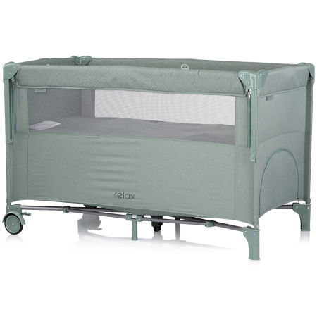 Patut pliabil Chipolino Relax basil linen cu laterala culisanta [1]